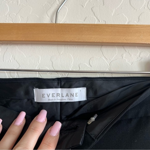 Everlane Wool Blend Black Trouser Pants - Picture 4 of 7